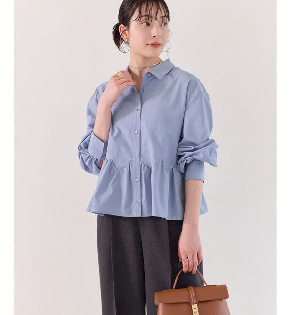 VIS「ウエーブヘムペプラムシャツ」|シャツ・ブラウス|
