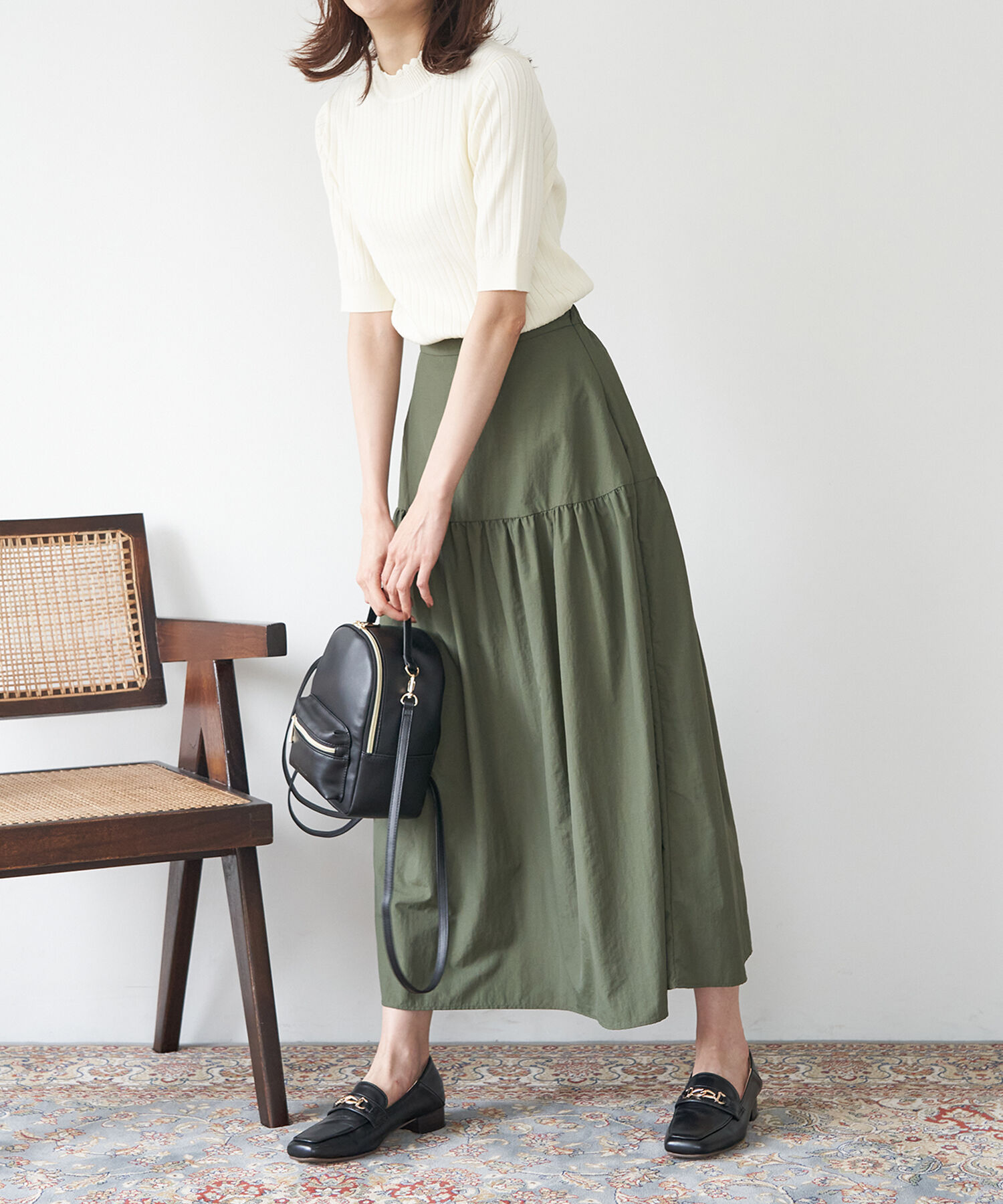 ROPE PICNIC PASSAGE「スクエアトゥビットローファーバブーシュ」|ローファー|