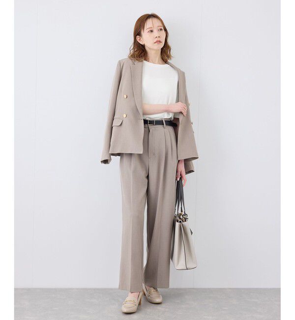 Rope&rsquo;Picnic「【イージーケア・UVカット・接触冷感・洗濯機OK】ハーフスリーブニットプルオーバー」|ニット・セーター|