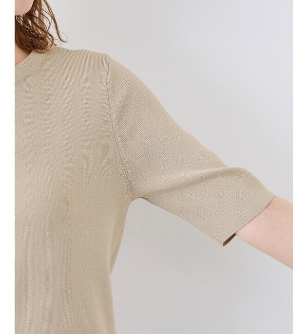 Rope&rsquo;Picnic「【イージーケア・UVカット・接触冷感・洗濯機OK】ハーフスリーブニットプルオーバー」|ニット・セーター|