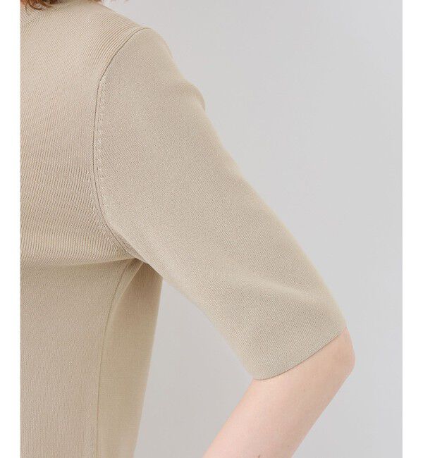 Rope&rsquo;Picnic「【イージーケア・UVカット・接触冷感・洗濯機OK】ハーフスリーブニットプルオーバー」|ニット・セーター|