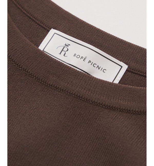 Rope&rsquo;Picnic「【イージーケア・UVカット・接触冷感・洗濯機OK】ハーフスリーブニットプルオーバー」|ニット・セーター|