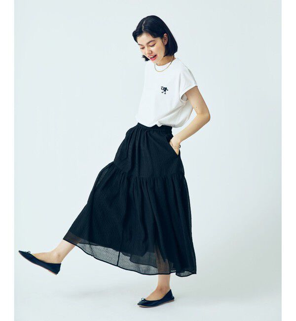 Rope&rsquo;Picnic「【Chocomoo&times;ROPE' PICNIC】【接触冷感】アソートフレンチスリーブTシャツ」|Tシャツ・カットソー|