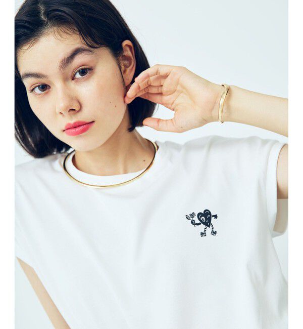 Rope&rsquo;Picnic「【Chocomoo&times;ROPE' PICNIC】【接触冷感】アソートフレンチスリーブTシャツ」|Tシャツ・カットソー|ホワイト系(11)