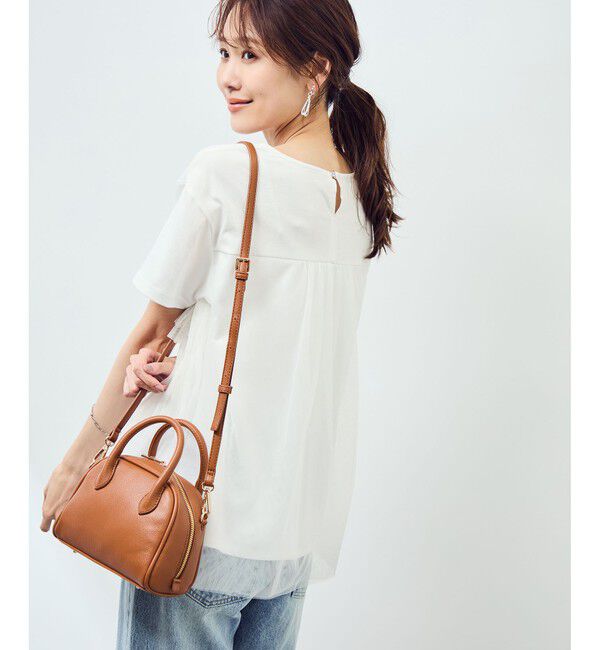 Rope&rsquo;Picnic「プリーツチュールドッキングTシャツ」|Tシャツ・カットソー|