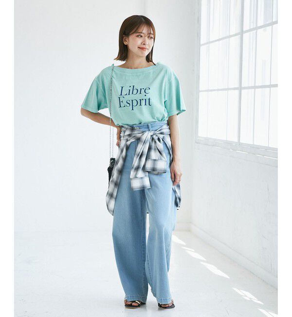Rope&rsquo;Picnic「オフショルプリントハーフスリーブTシャツ」|Tシャツ・カットソー|