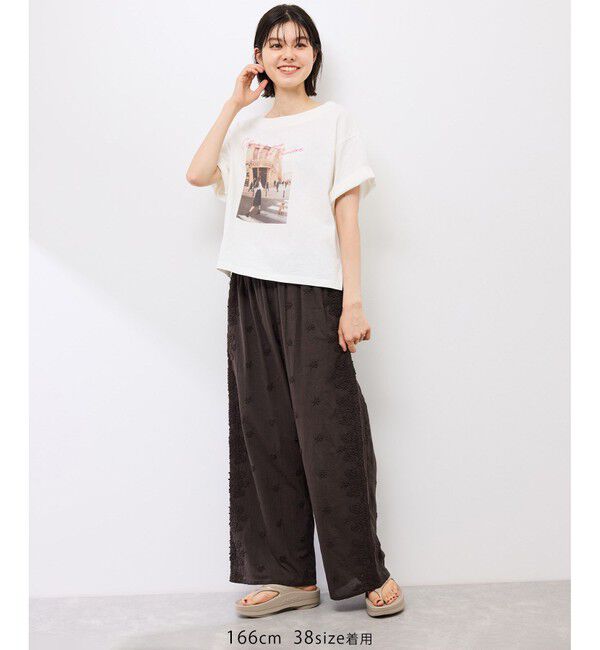 Rope&rsquo;Picnic「オフショルプリントハーフスリーブTシャツ」|Tシャツ・カットソー|