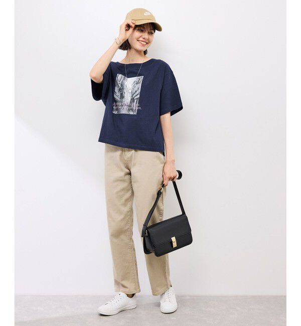 Rope&rsquo;Picnic「オフショルプリントハーフスリーブTシャツ」|Tシャツ・カットソー|