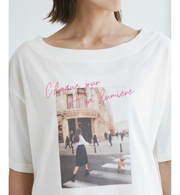 Rope&rsquo;Picnic「オフショルプリントハーフスリーブTシャツ」|Tシャツ・カットソー|