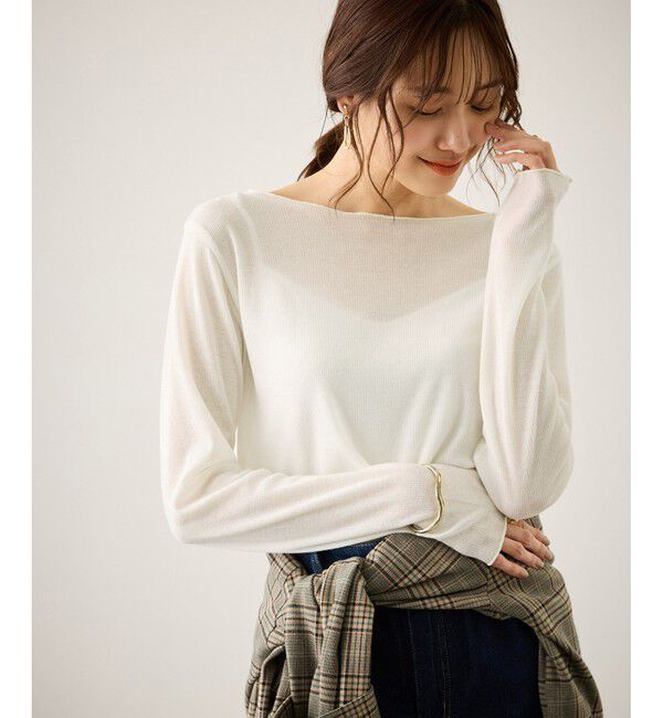 Rope&rsquo;Picnic「ラメシアーリブカットソー」|Tシャツ・カットソー|