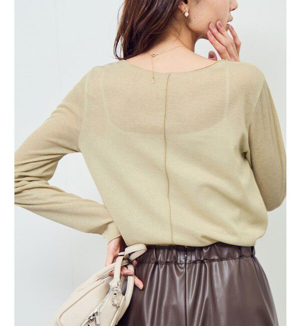 Rope&rsquo;Picnic「ラメシアーリブカットソー」|Tシャツ・カットソー|