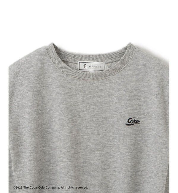 Rope&rsquo;Picnic「【Coca-Cola】【汗染み加工・セットアップ対応】ラメ入りミニ裏毛フレンチスリーブTシャツ」|Tシャツ・カットソー|
