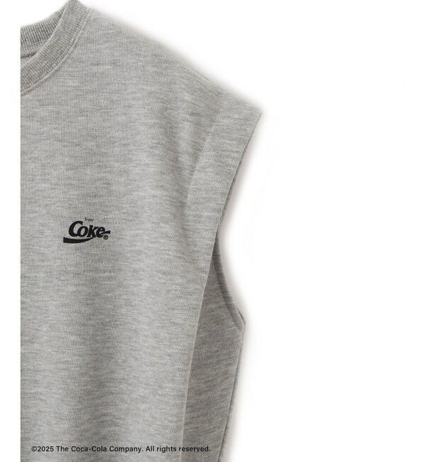 Rope&rsquo;Picnic「【Coca-Cola】【汗染み加工・セットアップ対応】ラメ入りミニ裏毛フレンチスリーブTシャツ」|Tシャツ・カットソー|