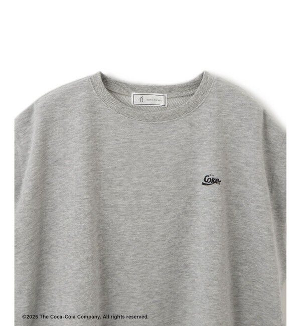 Rope&rsquo;Picnic「【Coca-Cola】【汗染み加工・セットアップ対応】ラメ入りミニ裏毛フレンチスリーブTシャツ」|Tシャツ・カットソー|