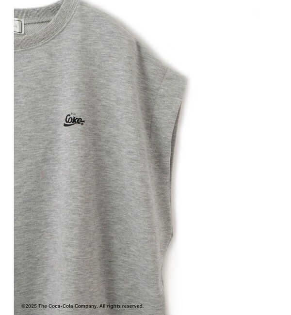 Rope&rsquo;Picnic「【Coca-Cola】【汗染み加工・セットアップ対応】ラメ入りミニ裏毛フレンチスリーブTシャツ」|Tシャツ・カットソー|