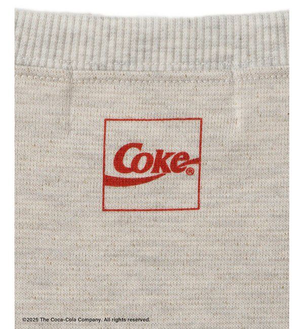 Rope&rsquo;Picnic「【Coca-Cola】【汗染み加工・セットアップ対応】ラメ入りミニ裏毛フレンチスリーブTシャツ」|Tシャツ・カットソー|