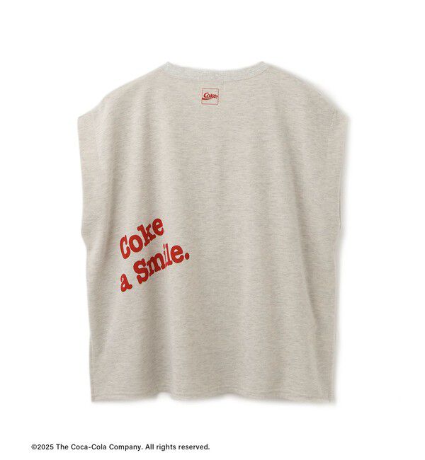 Rope&rsquo;Picnic「【Coca-Cola】【汗染み加工・セットアップ対応】ラメ入りミニ裏毛フレンチスリーブTシャツ」|Tシャツ・カットソー|