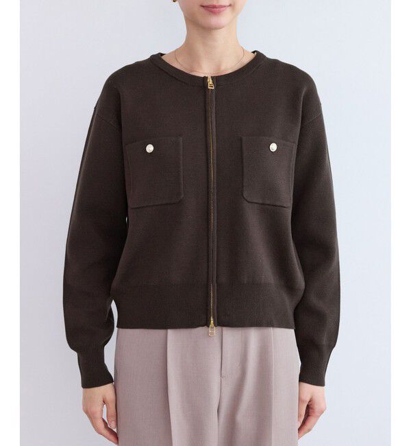 Rope&rsquo;Picnic「ミラノリブダブルジップニットカーディガン」|カーディガン|