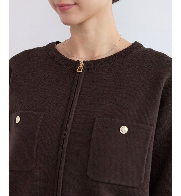 Rope&rsquo;Picnic「ミラノリブダブルジップニットカーディガン」|カーディガン|