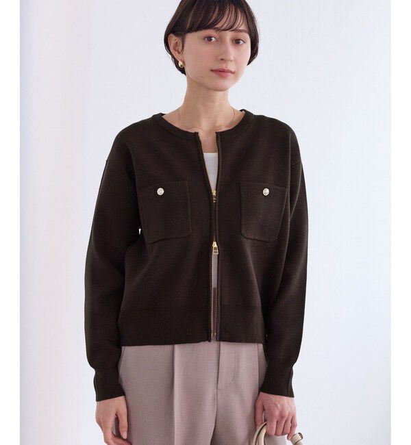 Rope&rsquo;Picnic「ミラノリブダブルジップニットカーディガン」|カーディガン|