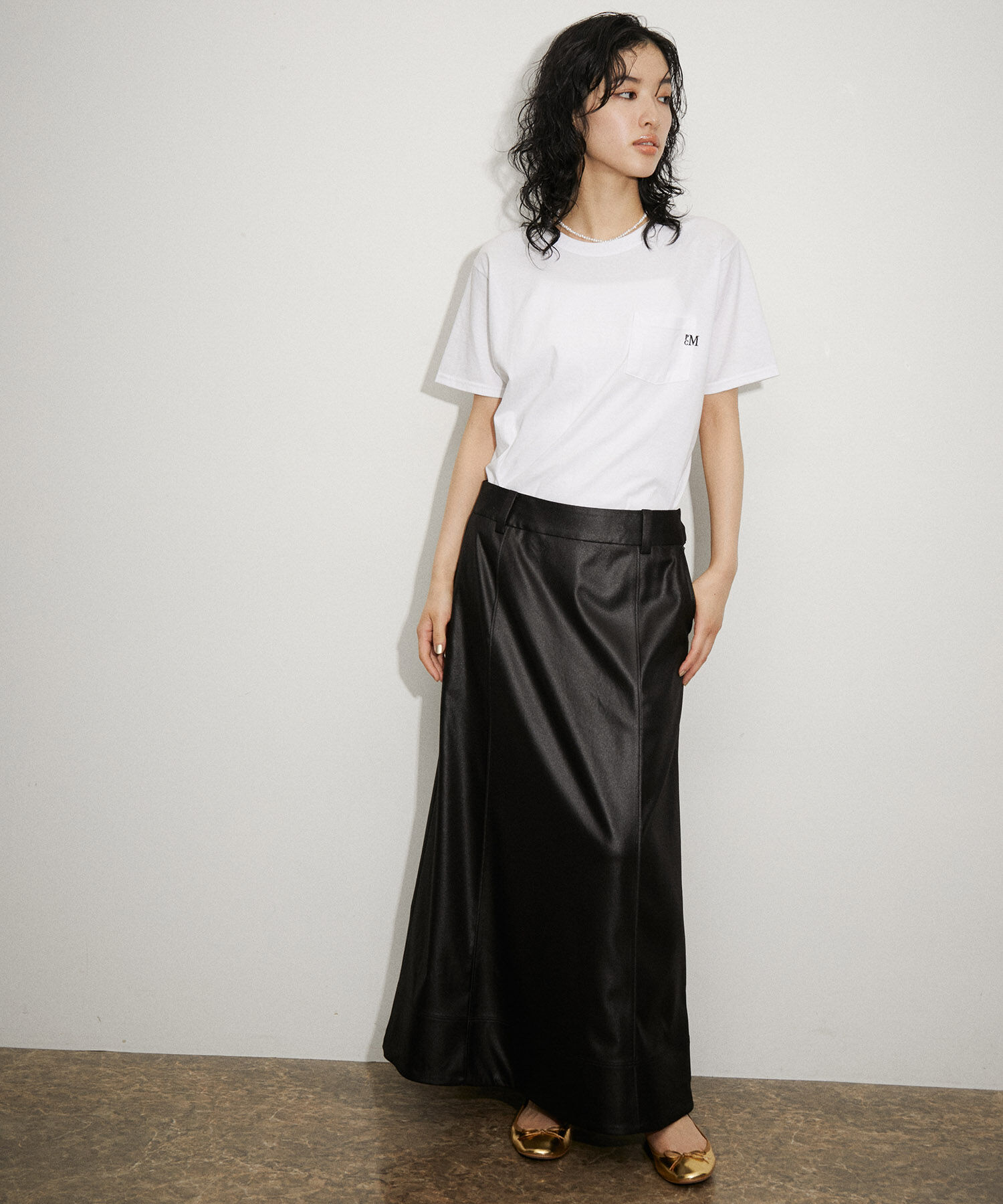 ADAM ET ROPE'「サンドステッチローウエストスカート」|スカート|