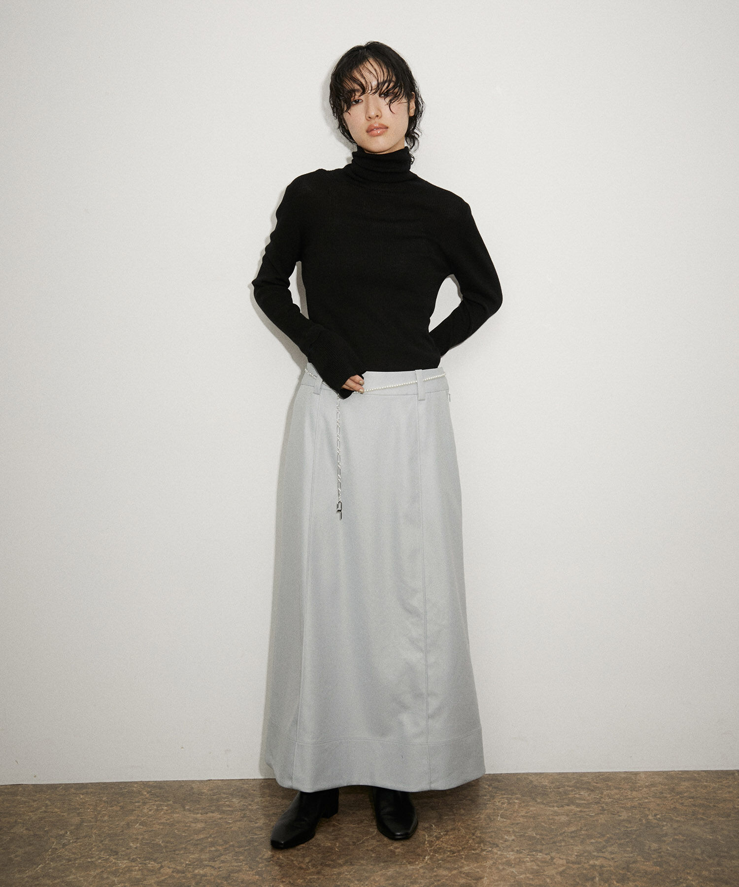 ADAM ET ROPE'「サンドステッチローウエストスカート」|スカート|