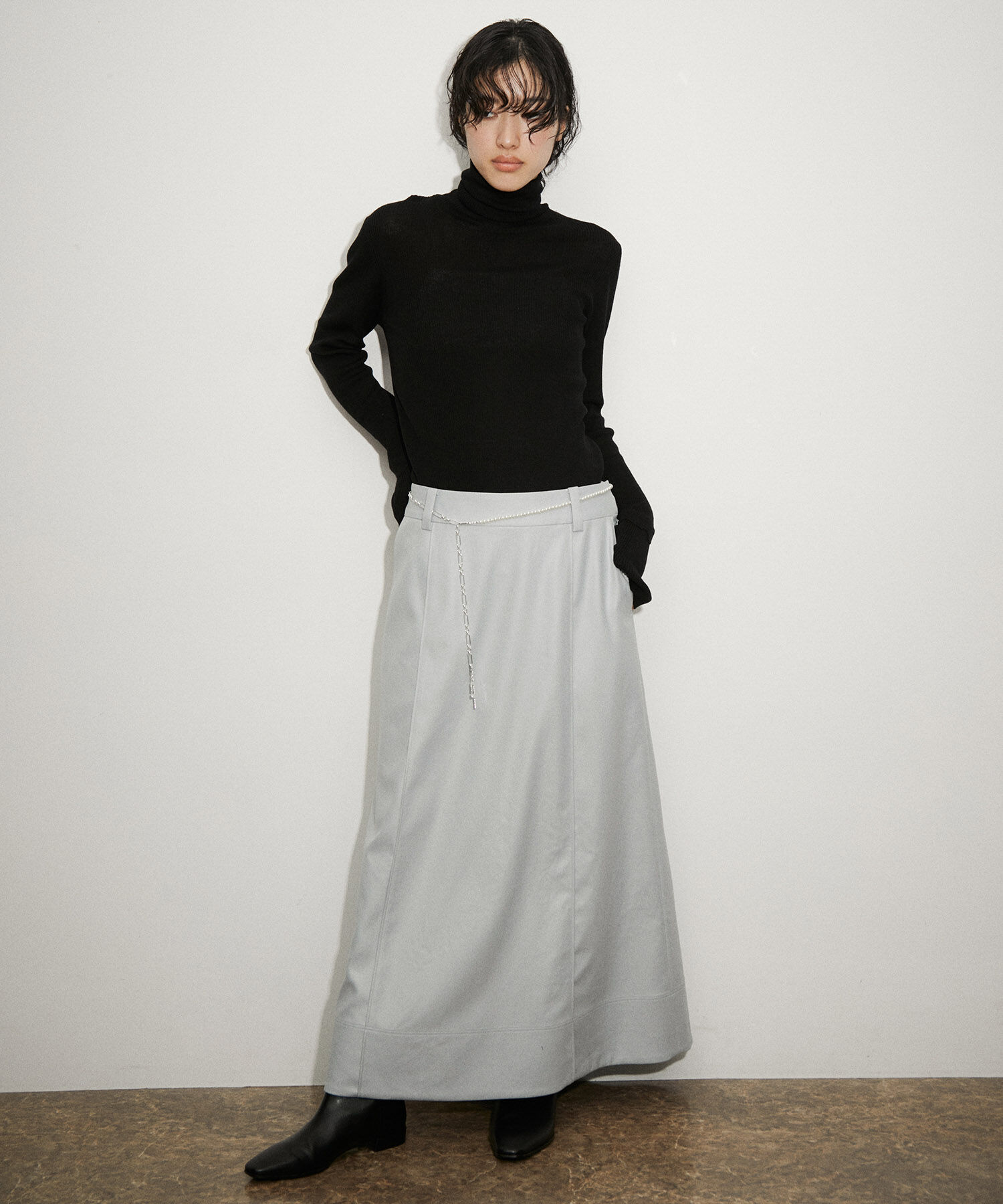 ADAM ET ROPE'「サンドステッチローウエストスカート」|スカート|