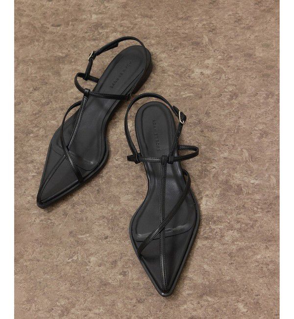 ADAM ET ROPE'「バックストラップフラットサンダル」|サンダル|ブラック(01)