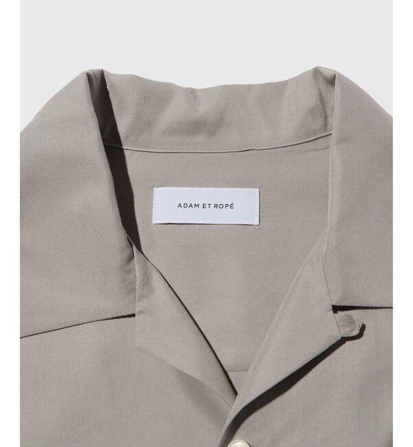 ADAM ET ROPE'「	スエードタッチレーヨン オープンカラー ハーフスリーブ シャツ」|シャツ・ブラウス|