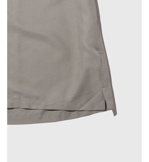 ADAM ET ROPE'「	スエードタッチレーヨン オープンカラー ハーフスリーブ シャツ」|シャツ・ブラウス|