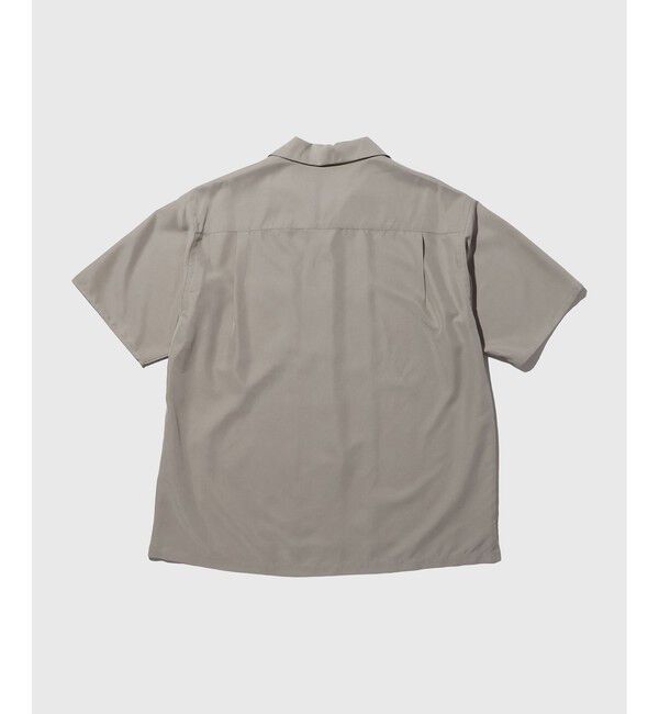 ADAM ET ROPE'「	スエードタッチレーヨン オープンカラー ハーフスリーブ シャツ」|シャツ・ブラウス|