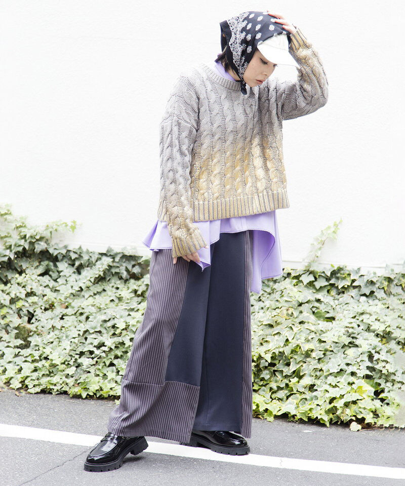  「ストライプ切替パンツ」|その他|