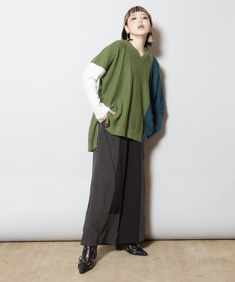  「ストライプ切替パンツ」|その他|