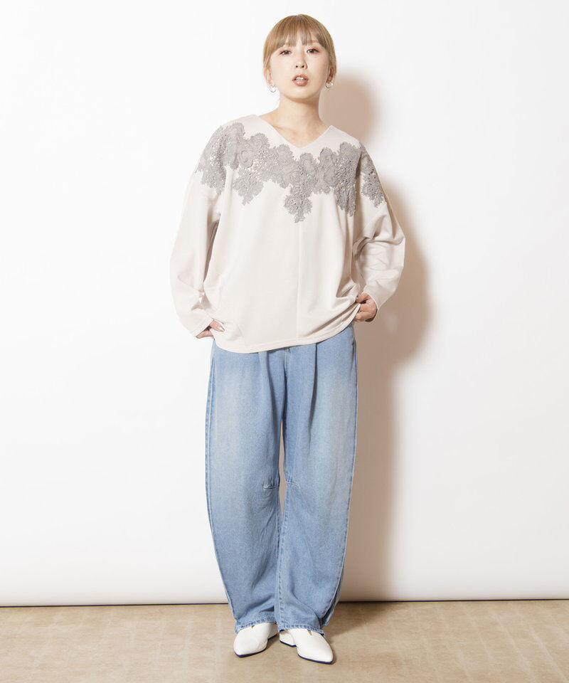  「セルロースデニムタックパンツ」|デニム|