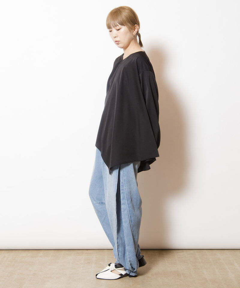  「セルロースデニムタックパンツ」|デニム|