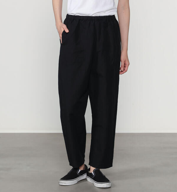 DANTON「DANTON | コットンリネン イージーパンツ WOMEN」|チノ|BLACK