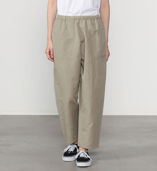 DANTON「DANTON | コットンリネン イージーパンツ WOMEN」|チノ|OLIVE