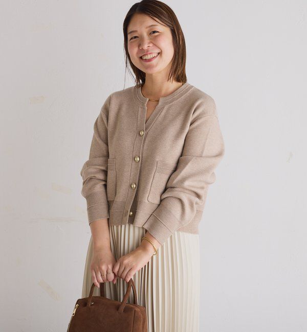  「スキッパースウェットライクカーディガン」|ニット・セーター|