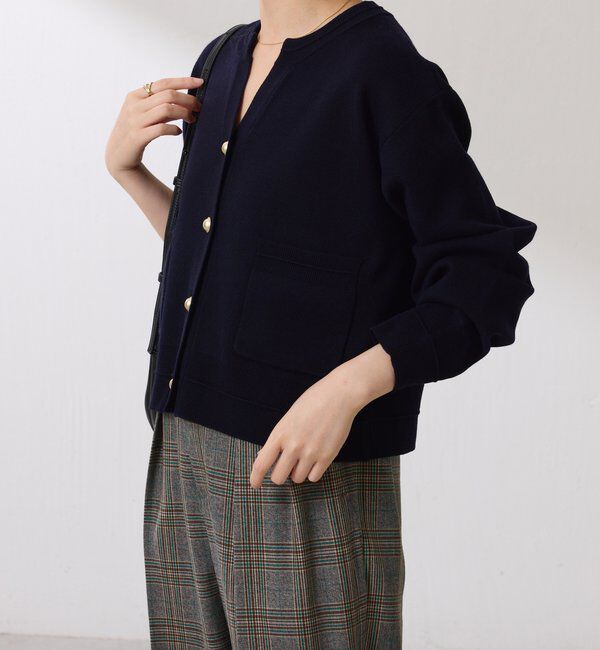  「スキッパースウェットライクカーディガン」|ニット・セーター|