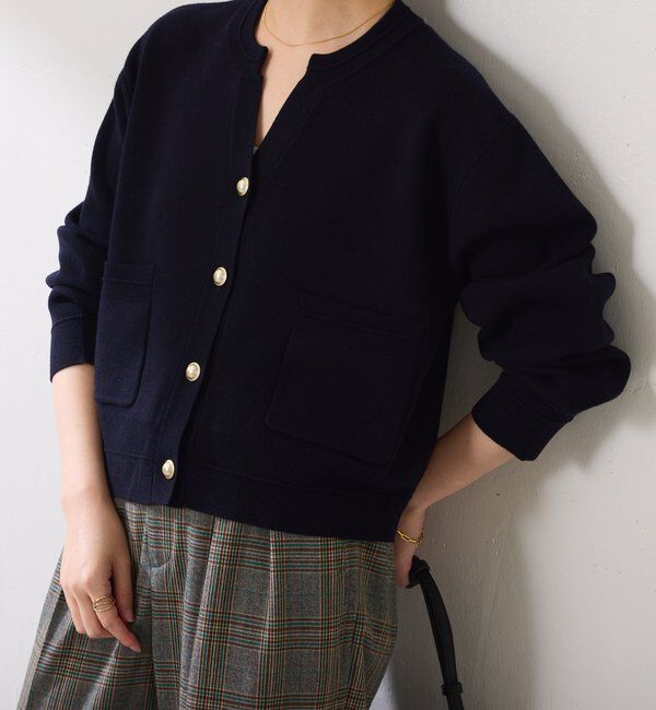  「スキッパースウェットライクカーディガン」|ニット・セーター|