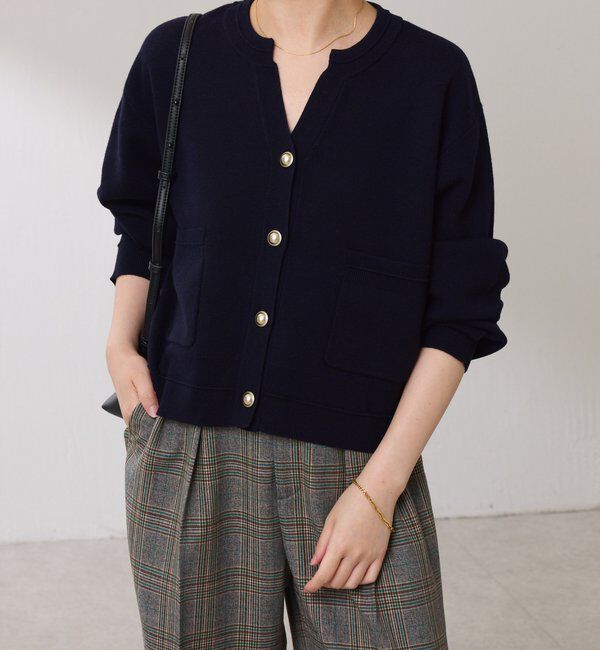  「スキッパースウェットライクカーディガン」|ニット・セーター|