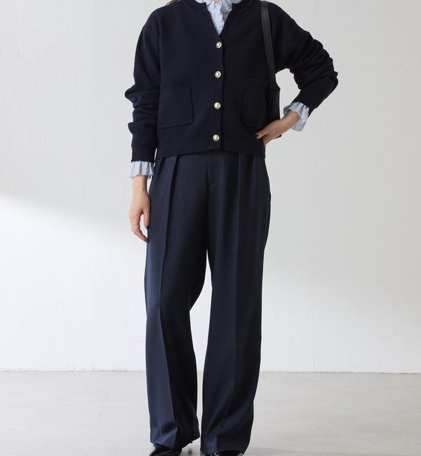  「スキッパースウェットライクカーディガン」|ニット・セーター|