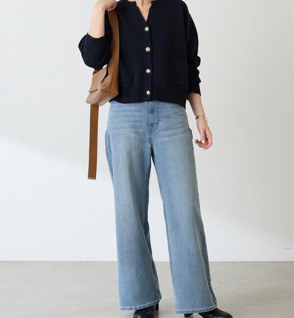  「スキッパースウェットライクカーディガン」|ニット・セーター|