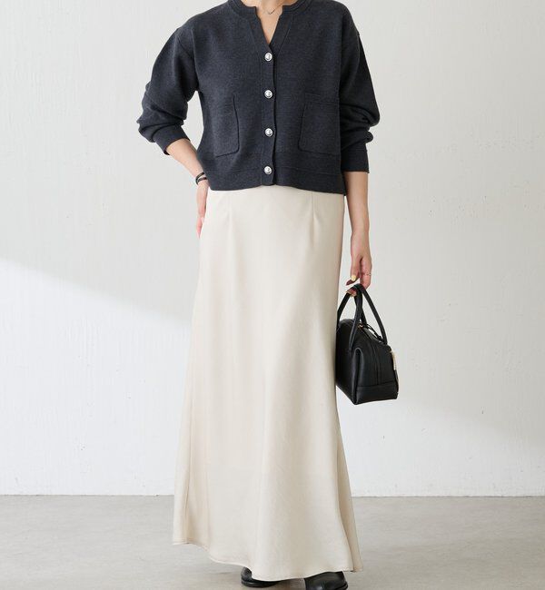  「スキッパースウェットライクカーディガン」|ニット・セーター|