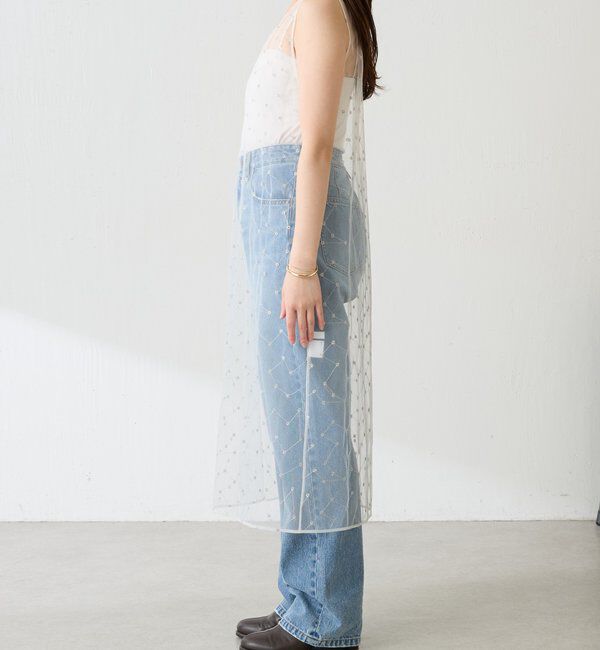  「チュール刺繍ワンピース」|ワンピース|