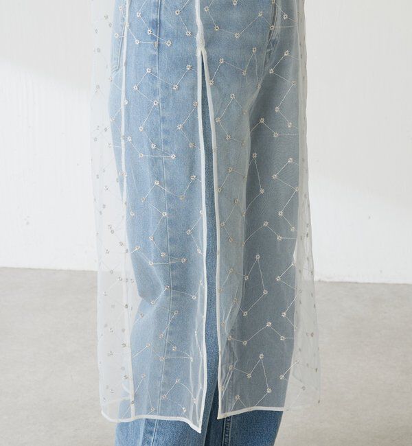  「チュール刺繍ワンピース」|ワンピース|