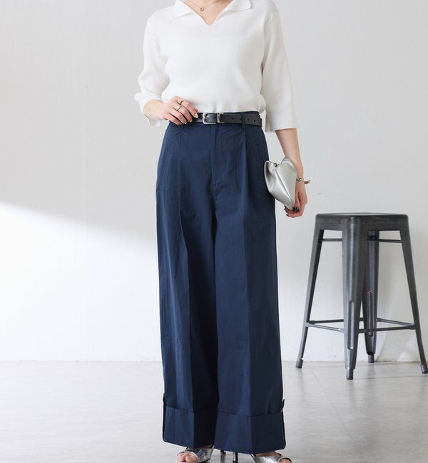  「ロールアップワイドパンツ」|チノ|