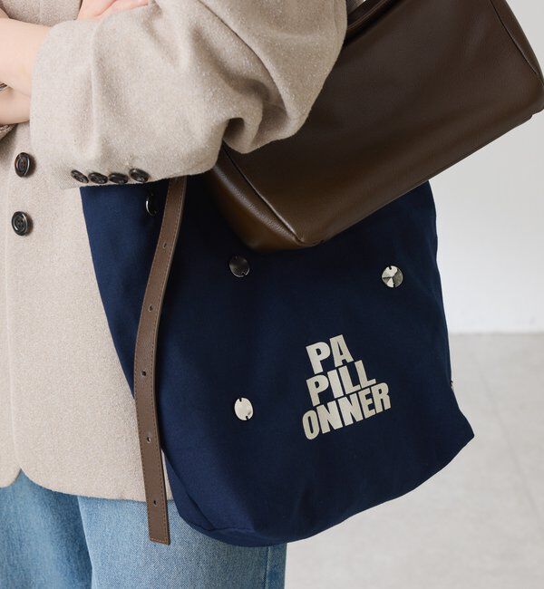  「【PAPILLONNER/パピヨネ】メタルサブトートバッグ」|トートバッグ|ネイビー