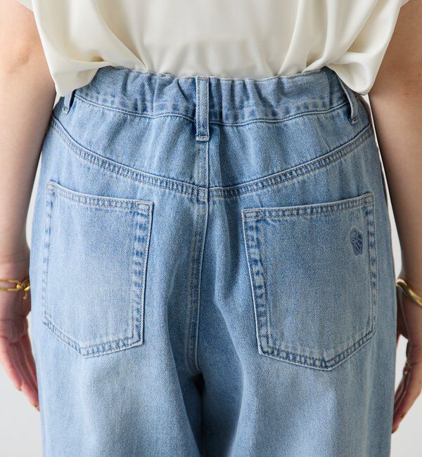  「【夏でも涼しいデニム】Q.anosライトオンスタックデニム」|デニム|