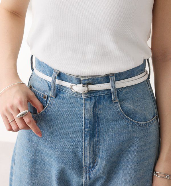  「【PAPILLONNER/パピヨネ】ノンホールレザーベルト」|ベルト|